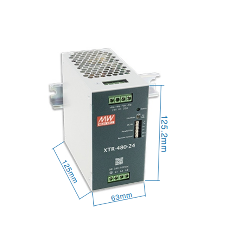 Mean Well XTR-480-36 zdroj na DIN lištu 480W 36V