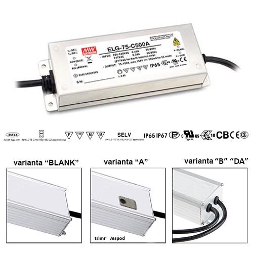 Mean Well ELG-75-C700A Proudový zdroj pro LED 75W