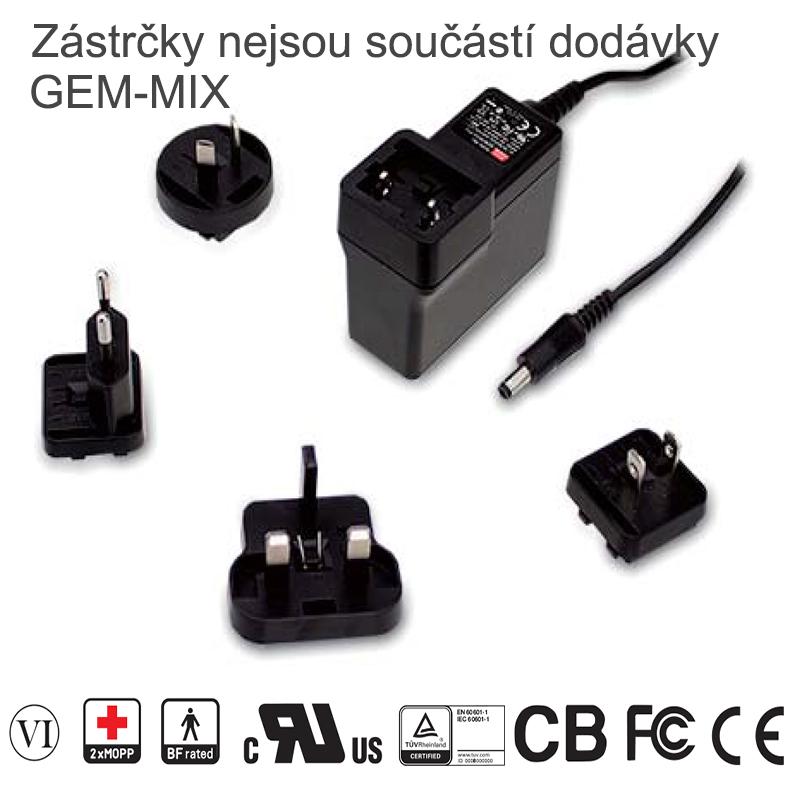 Mean Well GEM18I48-P1J Síťový MEDICAL adaptér 18W