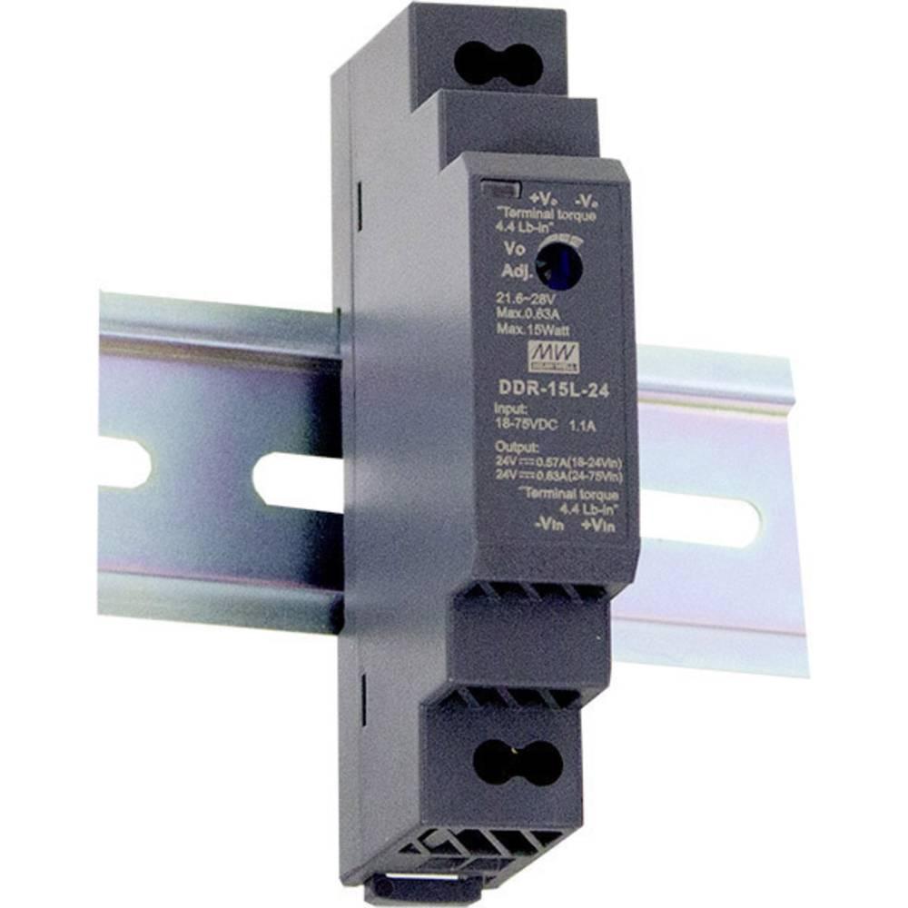 Mean Well DDR-15L-24 Měnič DC/DC na DIN lištu