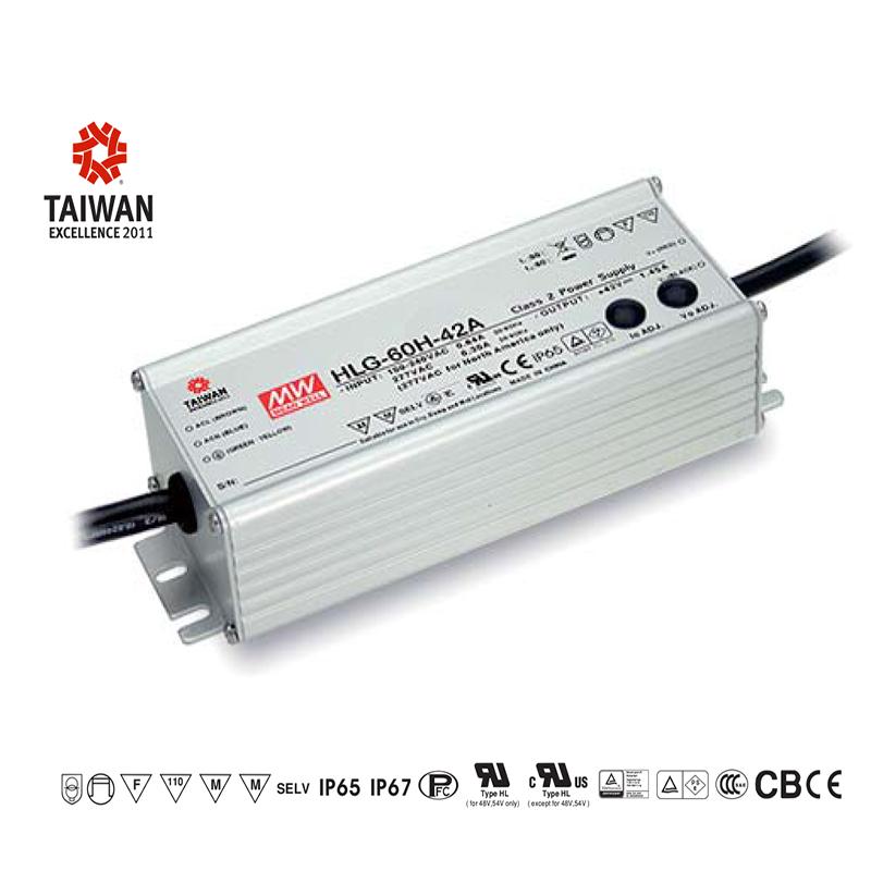 Mean Well HLG-60H-42B Stmívatelný zdroj pro LED 60