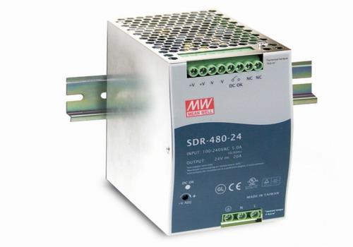 Mean Well SDR-480-24 Zdroj na DIN 480W 24V