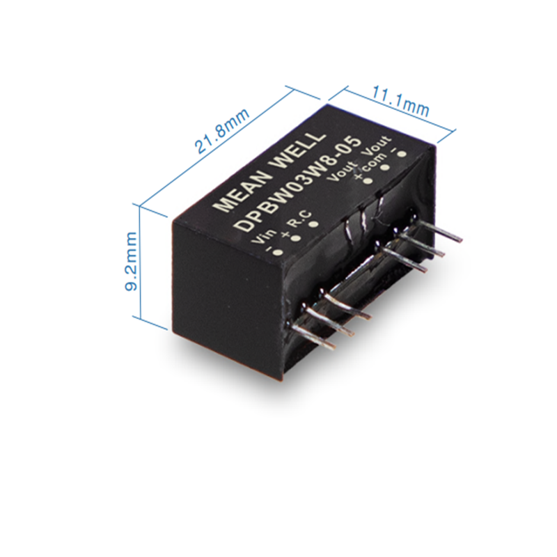 Mean Well DPBW03W8-05 Měnič DC/DC modulový 3W 5V
